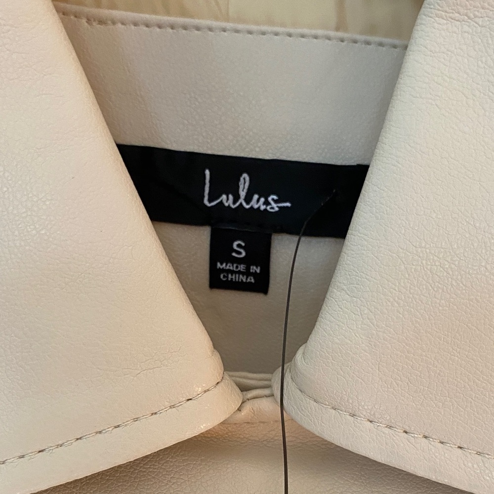 Lulu's Ivory Faux Leather Jacket - Picture 2 of 7